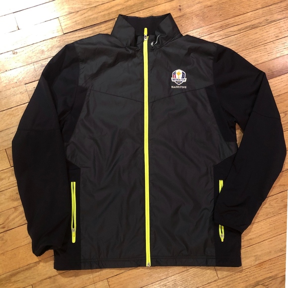 Nike Jackets \u0026 Coats | Nike Golf Shield Ryder Cup Full Zip Rain Jacket | Color: Black/Yellow | Size: M | Kayls0's Closet